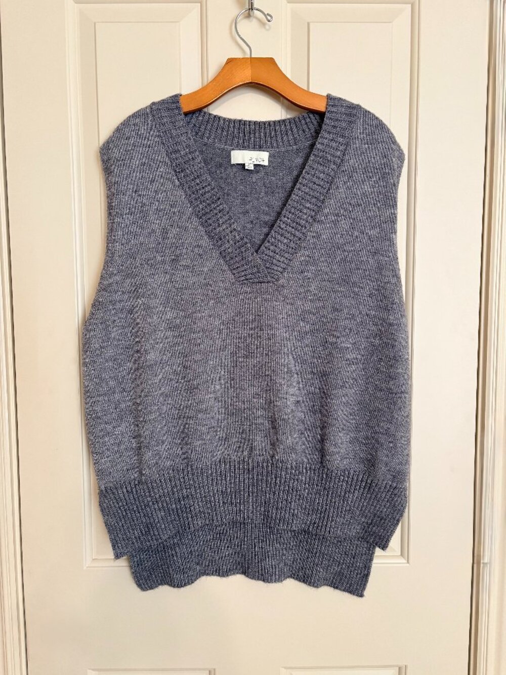 PINCH Gray Oversized V Neck Pullover Sweater Vest Size Large